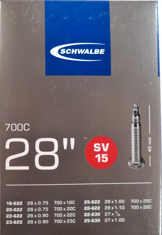 duÅ¡e SCHWALBE SV15 28"x 3/4-1.10 (18/28-622) FV/40mm