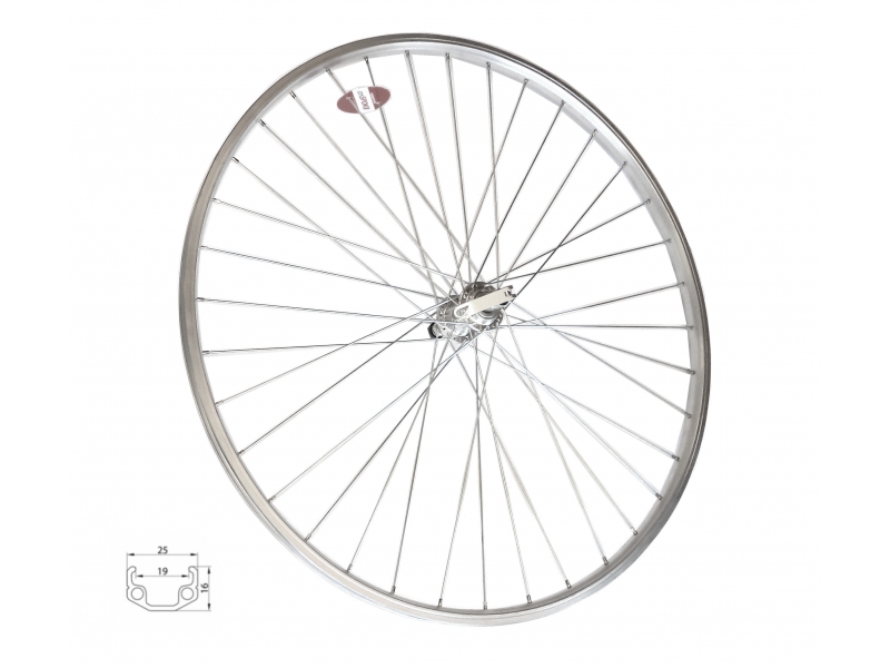 kolo zapletenÃ© 28" 622-19 zadnÃ­ RU 36 dÄ›r stÅ™Ã­brnÃ© Union/CnSpoke pro 7-k
