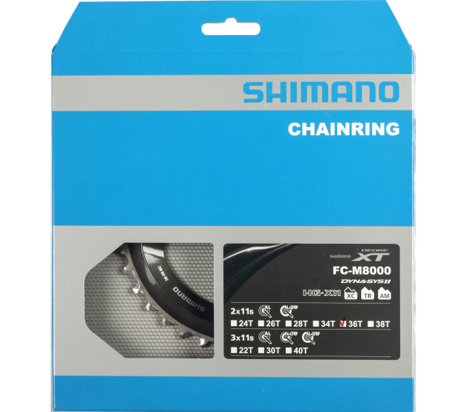 pÅ™evodnÃ­k 36z Shimano XT FC-M8000 2x11 4 dÃ­ry