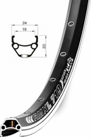 rÃ¡fek REMERX DRAGON 719 V-brake 406x19 36dÄ›r ÄernÃ½ nÃ½t