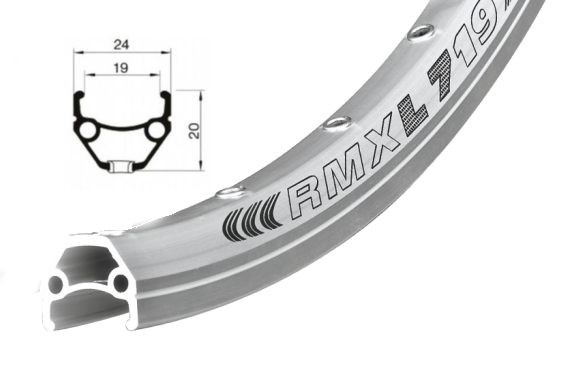 rÃ¡fek REMERX DRAGON 719 V-brake 622x19 32dÄ›r stÅ™Ã­brnÃ½ nÃ½t