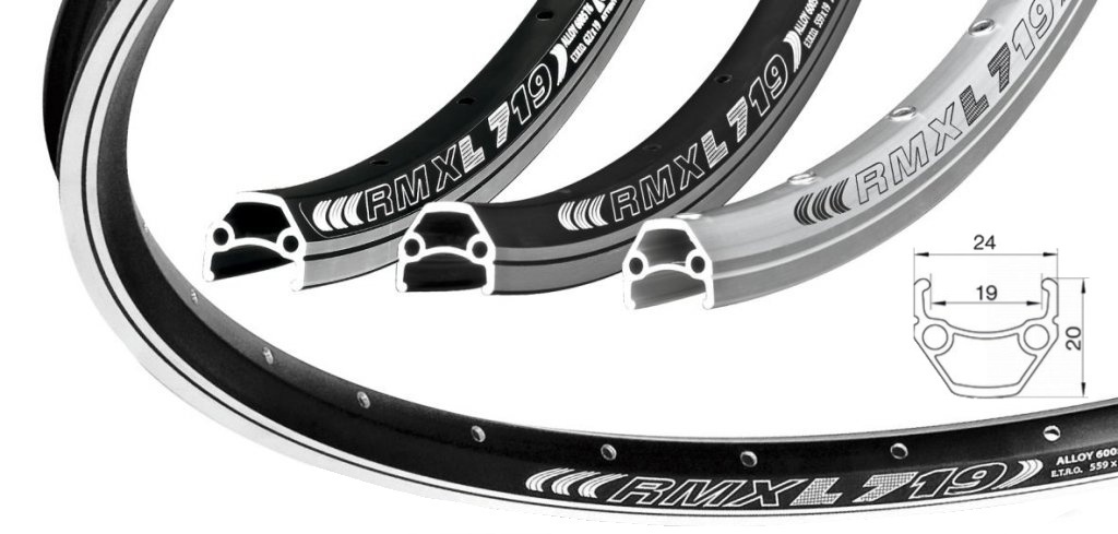rÃ¡fek REMERX DRAGON 719 V-brake 622x19 32dÄ›r stÅ™Ã­brnÃ½