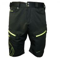 kalhoty krátké pánské HAVEN NAVAHO SLIMFIT černo/zelené s cyklovložkou
