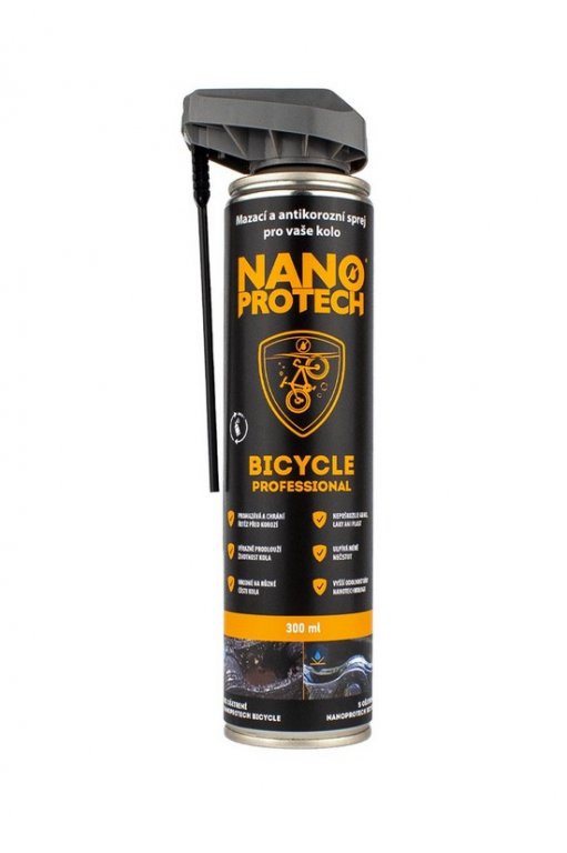 olej NANOPROTECH Bicycle spray na Å™etÄ›zy, rÃ¡m a dalÅ¡Ã­ ÄÃ¡sti 300ml