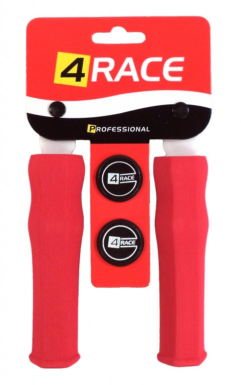 gripy 4RACE tvrzené pěnové NBR127mm červené