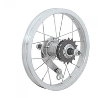 kolo zapletenÃ© s torpÃ©dem Velosteel 16" 305-21 zadnÃ­ 16 dÄ›r stÅ™Ã­brnÃ©
