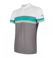 dres krÃ¡tkÃ½ pÃ¡nskÃ½ SENSOR SUMMER STRIPE Å¡edo/zelenÃ½