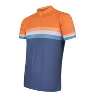 dres krÃ¡tkÃ½ pÃ¡nskÃ½ SENSOR SUMMER STRIPE modro/oranÅ¾ovÃ½