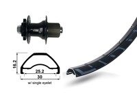 kolo zapletené 27,5“ XLC Rodi Ready 584-25 zadní 32 děr Niro