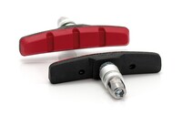 špalíky XLC BS-V01 V-Brake černo/červené, 4 dílná sada