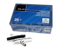 špalíky XLC BS-V02 V-Brake černo/stříbrné, sada 25 párů