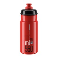 lahev ELITE Jet Clear červená, šedé logo 550 ml