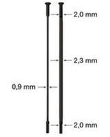 drÃ¡t nerez Sapim CX Ray 2-2,3/0,9-2 x 284mm pÅ™Ã­mÃ½ ÄernÃ½