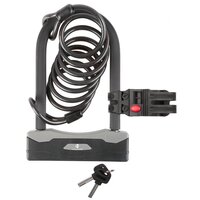 zámek  M-Wave 165x247mm černý s lanem