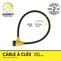zámek Auvray Velo 12x650mm kabelový