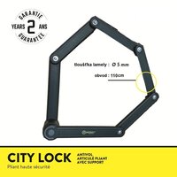zámek Auvray City 5x1100mm skládací