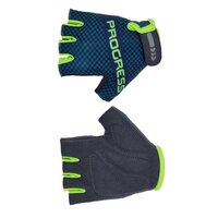 rukavice dětské Progress SOLO MITTS cyklistické petrol/limetka