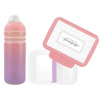 set R&B box a lahev Pastel růžová 700ml