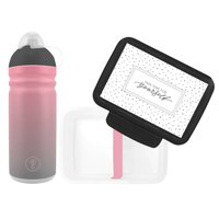 set R&B box a lahev Pastel šedorůžová 700ml