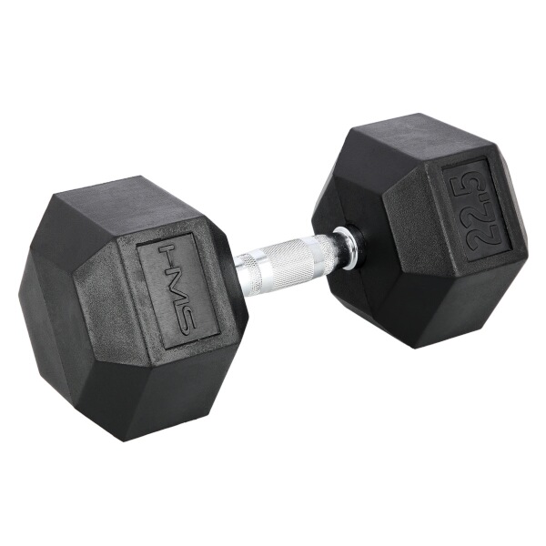Černá hexagonální jednoručka HMS 22,5 kg