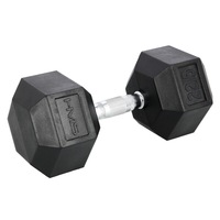 Černá hexagonální jednoručka HMS 22,5 kg