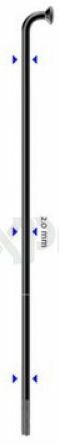 paprsek Sapim Leader 288 mm černý (kusove+nipl)
