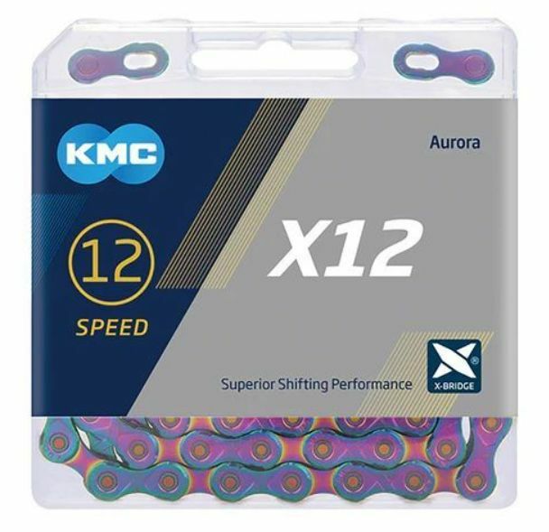 řetěz KMC X12 Aurora duhový, 12sp., 126čl.