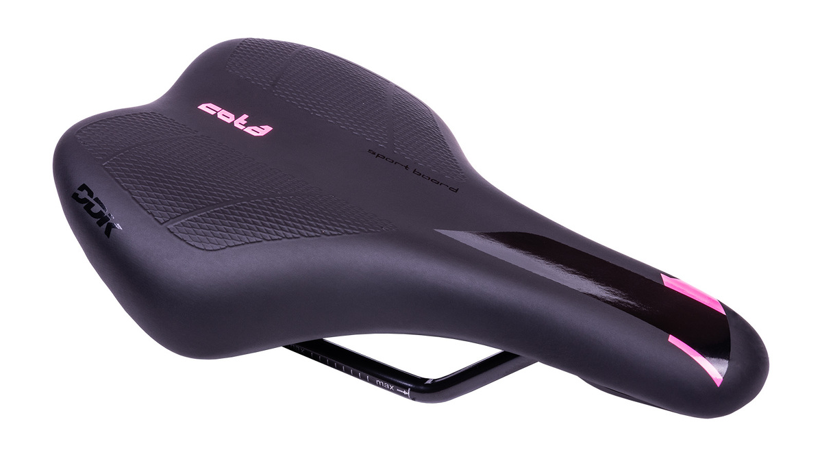 sedlo DDK F20 SEMI PU černo-růžové