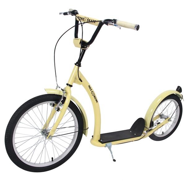 Koloběžka s pumpovanými koly NILS Extreme WH222 krémová