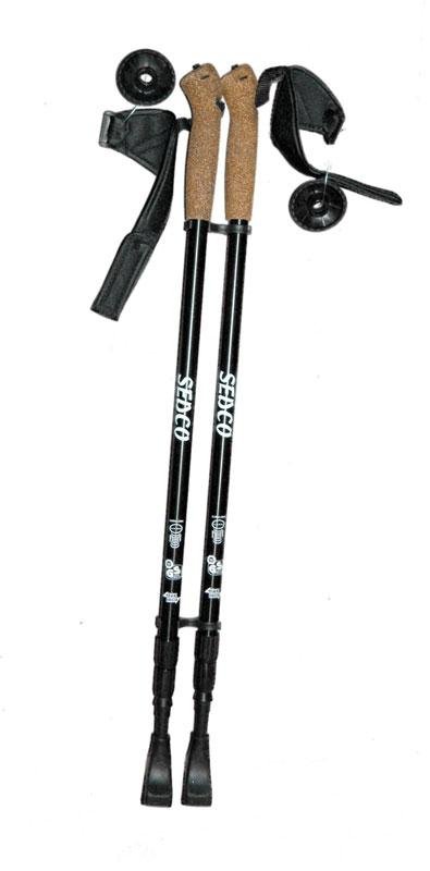 Trekové hole Sedco NORDIC WALKING ALU7075 černé vel. 65-140 cm