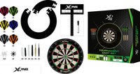 Kompletní turnajová sada XQ MAX - šipky + terč s černým okrajem + příslušenství