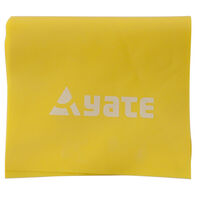 Gumový posilovací pás na aerobic Fitness Band 120 x 12 cm / 0,35 mm žlutý