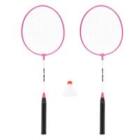 Sada 2 dadmintonových raket a nylonové letky NILS NRZ001 růžová