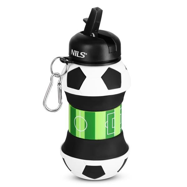 Skládací silikonová láhev NILS Camp NC4104 550ml fotbal