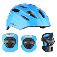 Helma s chrániči NILS Extreme MTW01+H210 modrá - velikost XS (44 - 48)