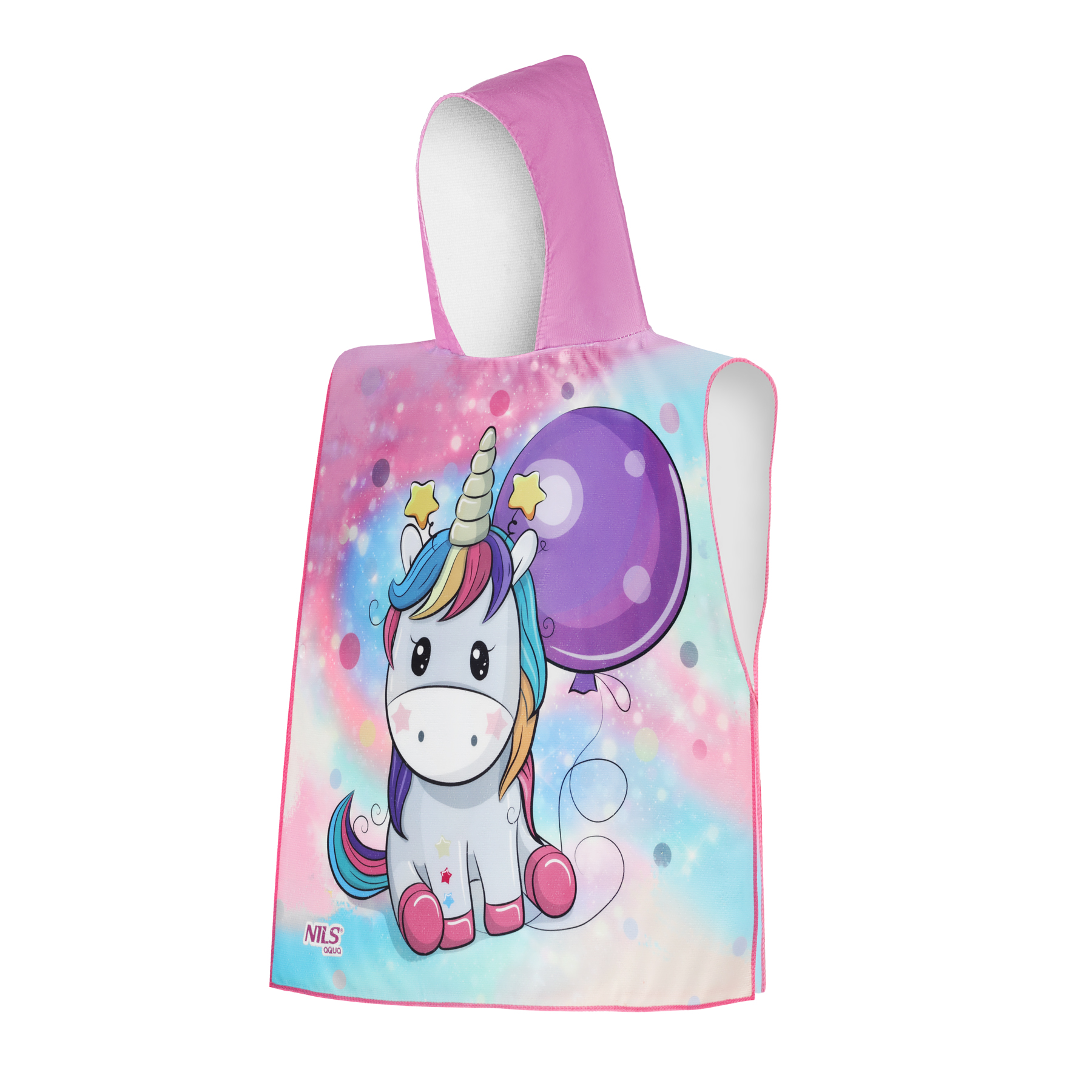 Ručník - pončo z mikrovlákna NILS aqua NAR20 Unicorn