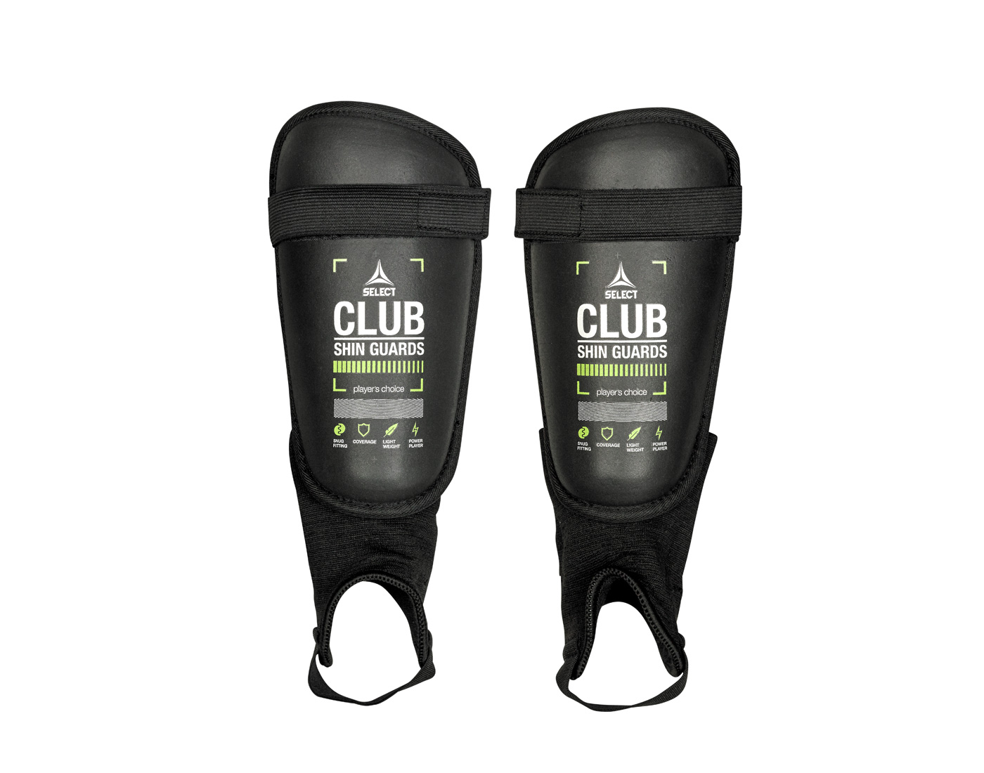 Fotbalové chrániče Select Shin Guard Club černo zelená Velikost: L
