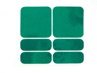 samolepky reflexnÃ­ ShamanRacing set 6ks zelenÃ©