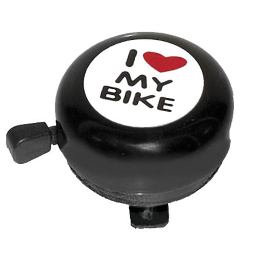 zvonek M-Wave I love my bike - ÄernÃ½