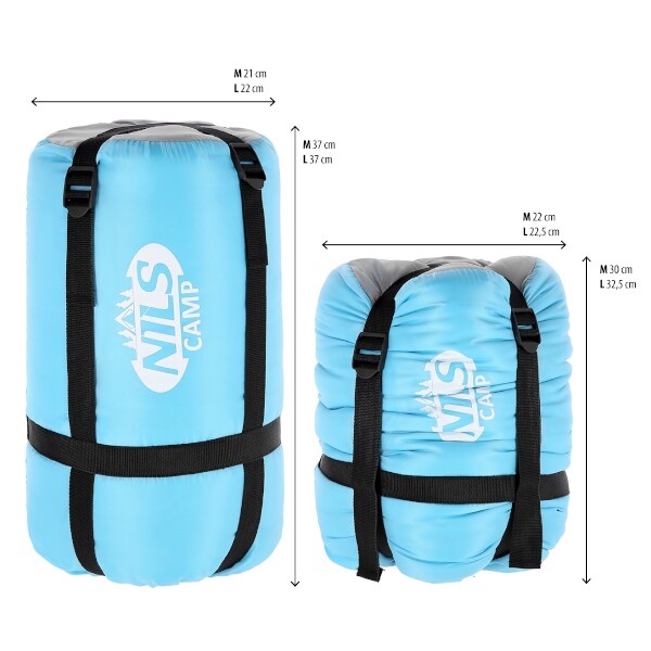 Spací pytel NILS Camp NC2008, šedý/mentolový 9