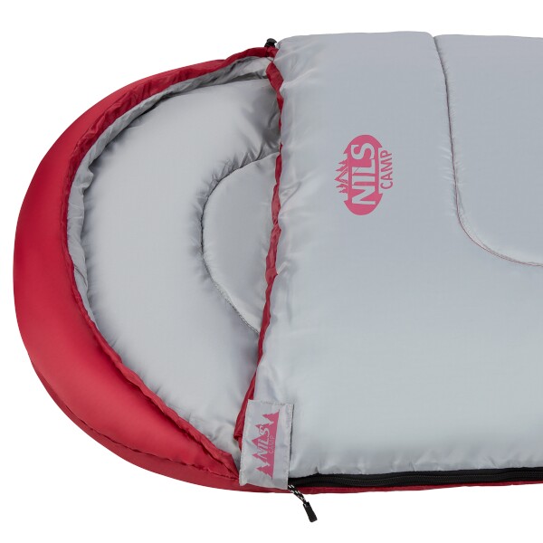 Prodloužený spací pytel NILS Camp NC2008 bordó/šedý 4