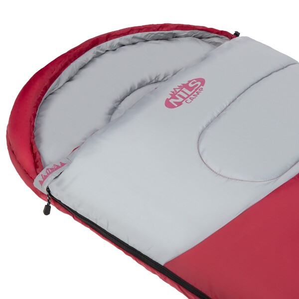 Prodloužený spací pytel NILS Camp NC2008 bordó/šedý 5