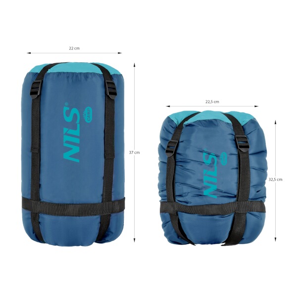 Prodloužený spací pytel NILS Camp NC2008 modrý/světle modrý 9