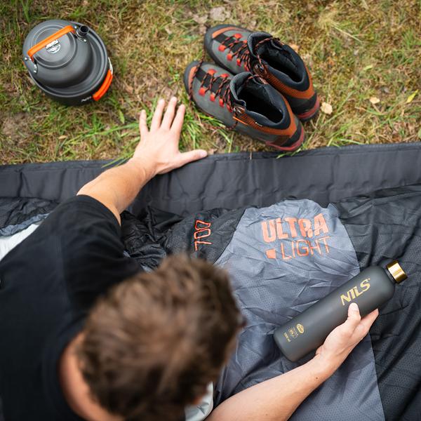 Spací pytel NILS Camp NC1705 Ultralight černý/oranžový 15