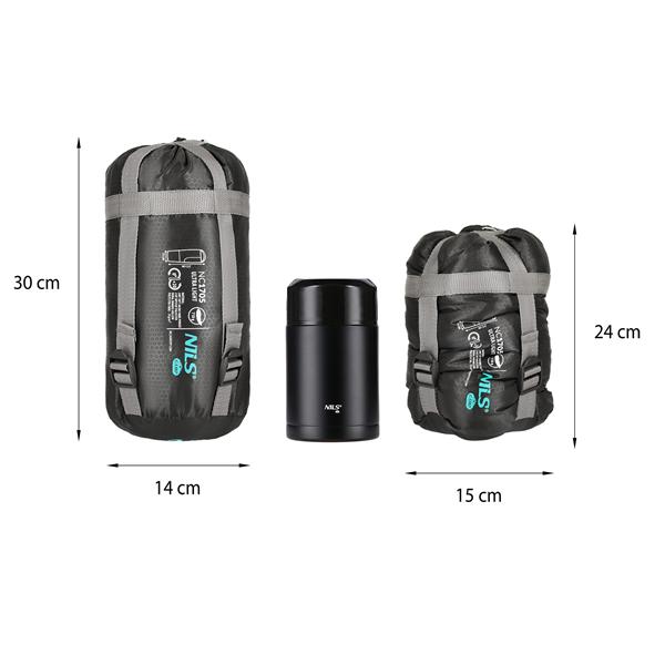 Spací pytel NILS Camp NC1705 Ultralight černý/mátový 12