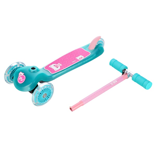 Dětská koloběžka NILS Fun HLB001 LED tyrkysová 4