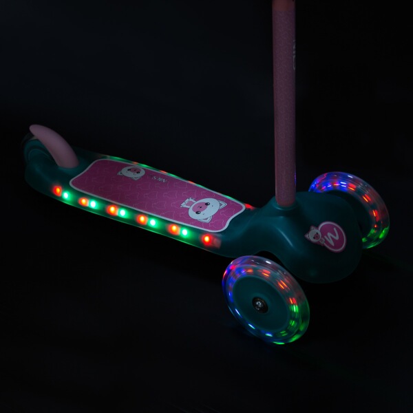 Dětská koloběžka NILS Fun HLB001 LED tyrkysová 9