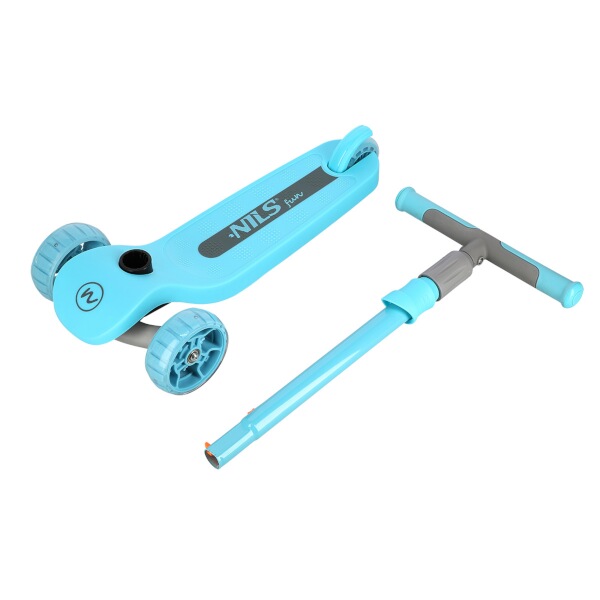 Dětská koloběžka NILS Fun HLB09 LED tyrkysová 4