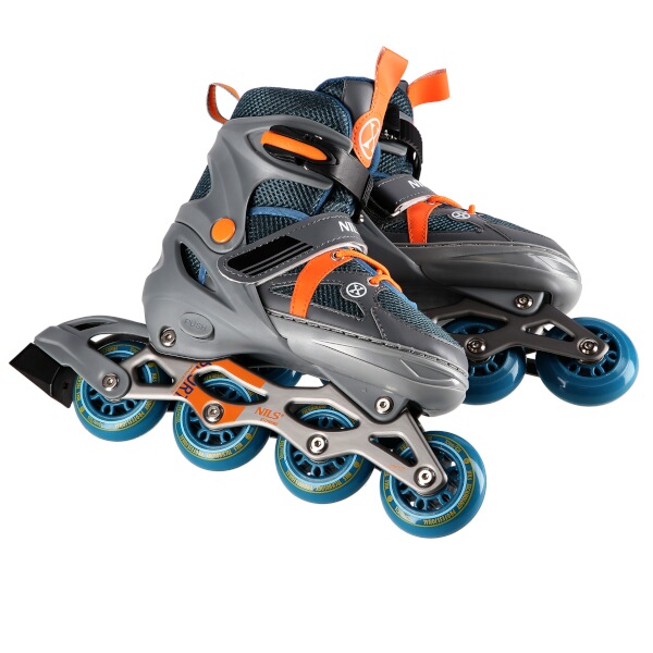 Kolečkové brusle NILS Extreme NJ1828A šedo-oranžové 6