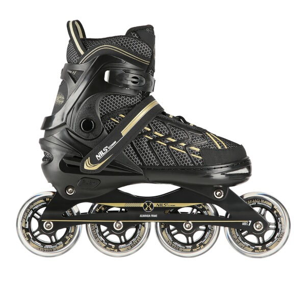 Kolečkové brusle NILS Extreme NA1128 černo-zlaté 2